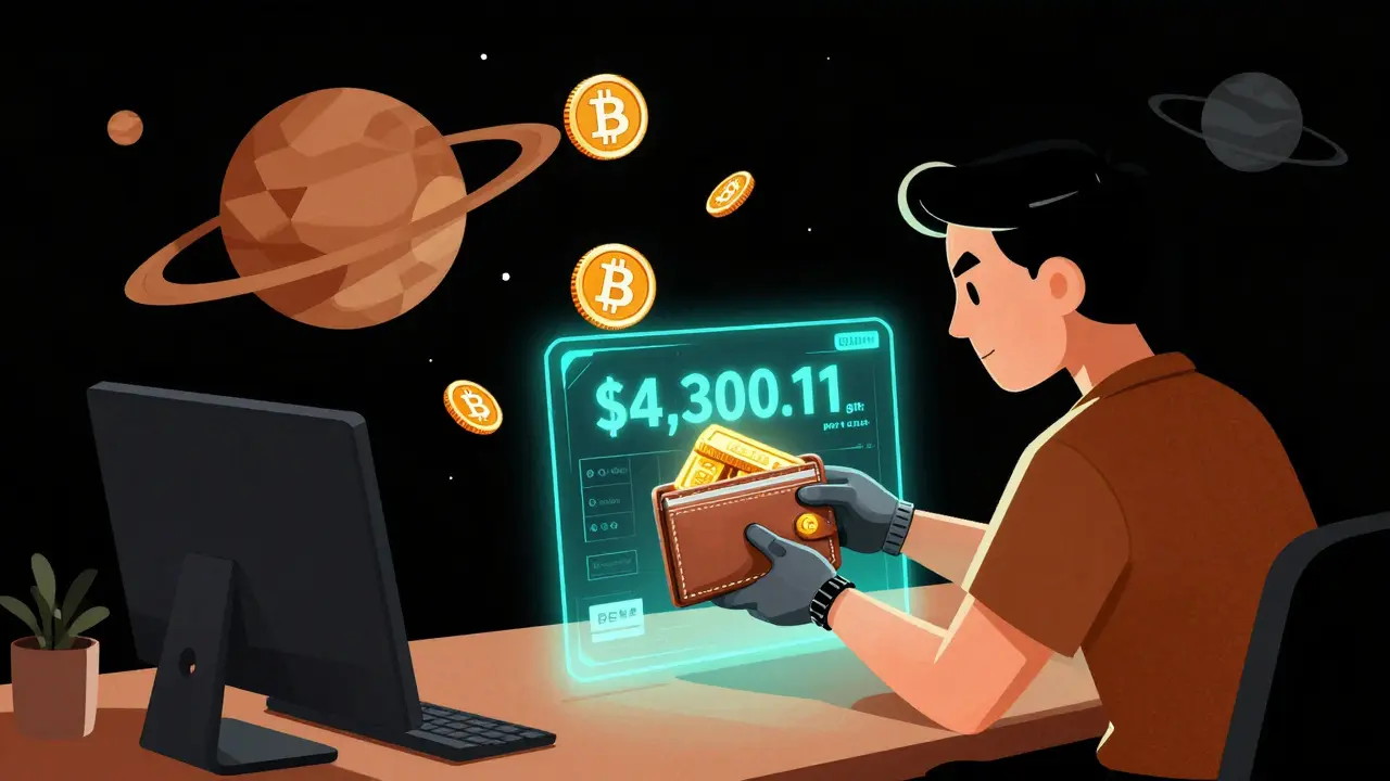 Trader interacting with a holographic DEX interface showing tokenized gold prices, surrounded by BNB and BREW tokens.