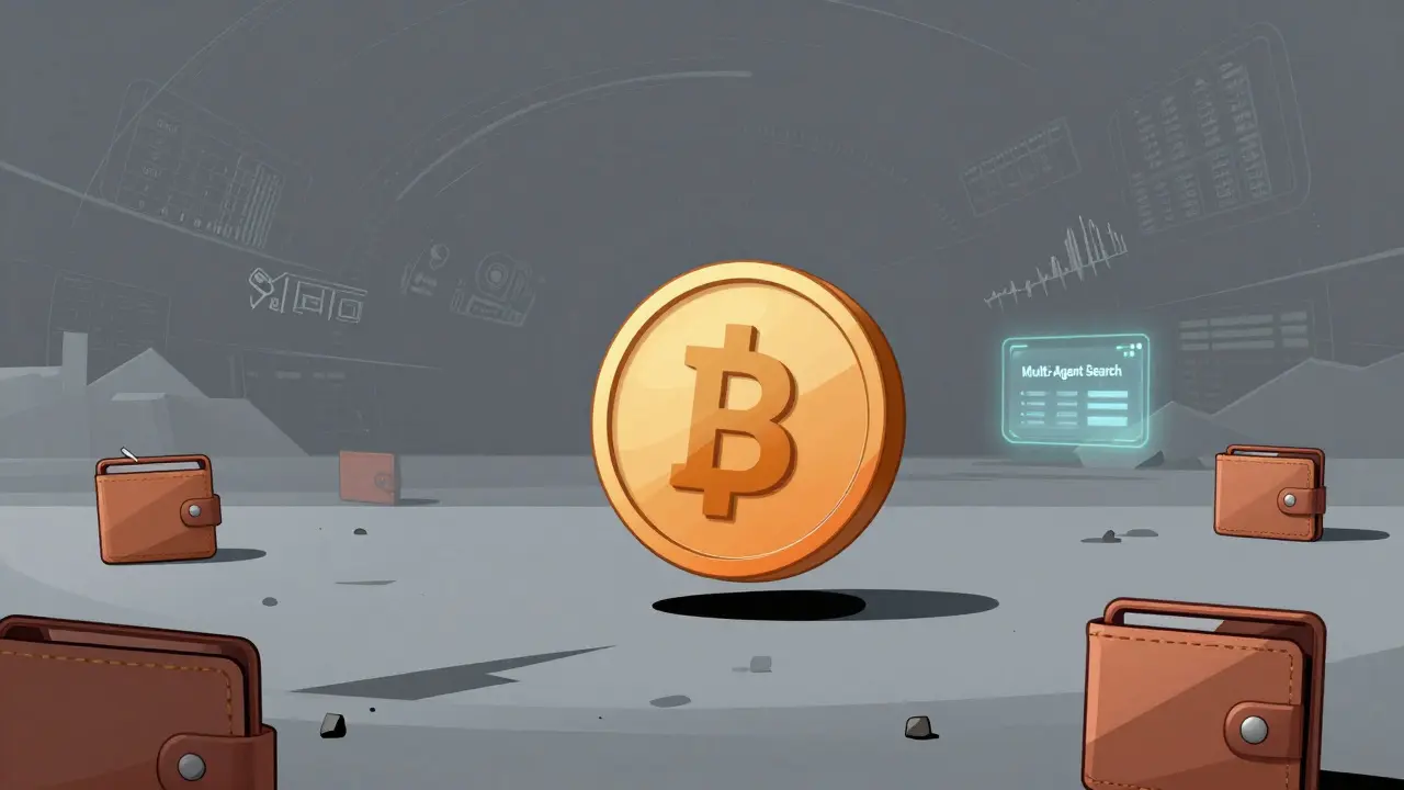 A lone BERRY token floating in an empty digital wasteland