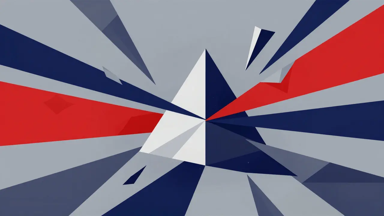 Abstract constructivist illustration of market volatility