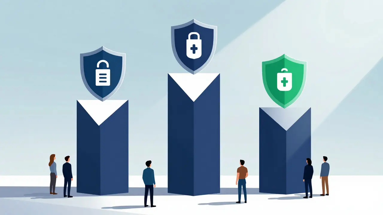 Stylized pillars symbolizing safe and regulated crypto exchanges