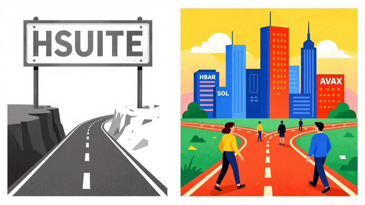 Dead end HSUITE path vs thriving alternative crypto cities