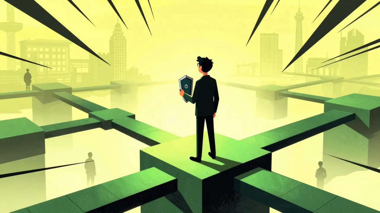 Illustration of a user using decentralized finance tools for secure crypto trading