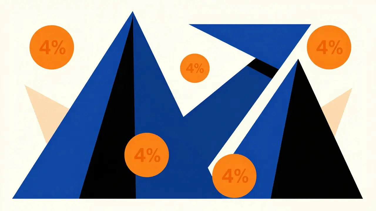 Geometric constructivist art showing deflationary token supply and rewards