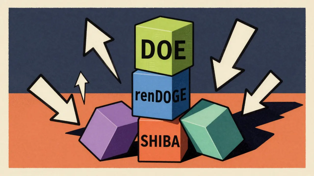 Geometric blocks representing crypto staking and market volatility