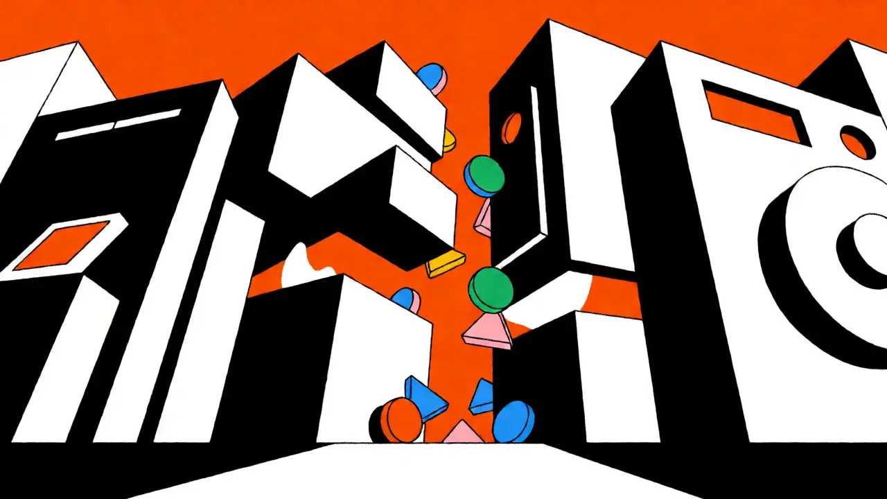 Crypto tokens blocked by geometric banking walls