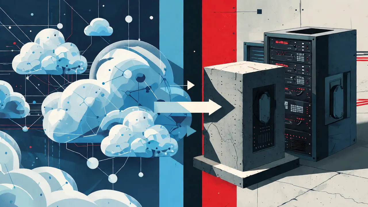 Split view comparing cloud HSM scalability with on-premises security