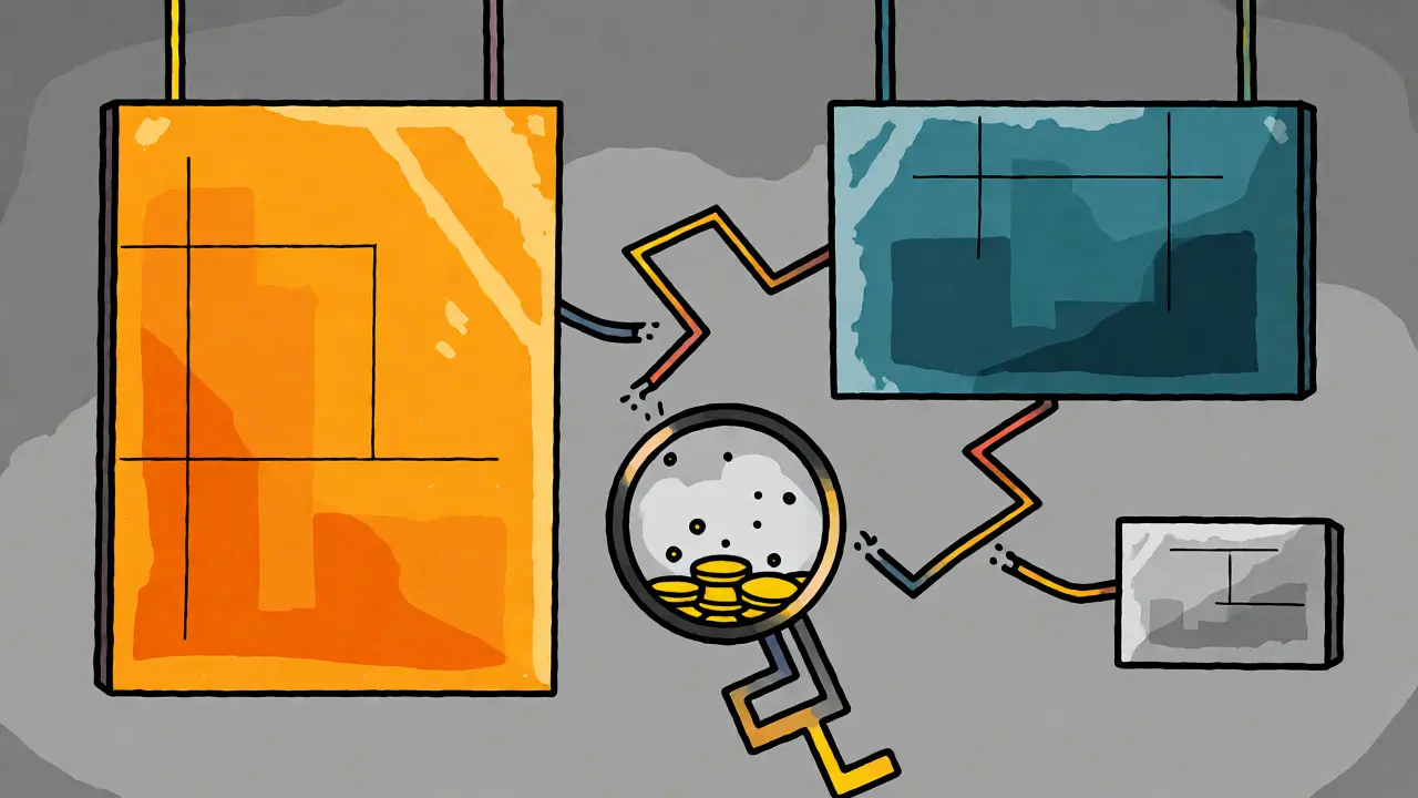 Abstract constructivist art showing mismatched panels and broken cables symbolizing data inconsistency.