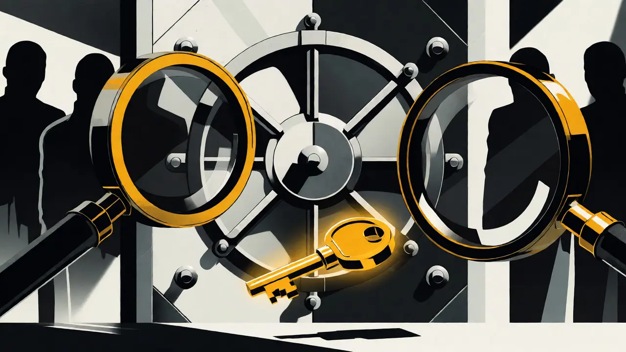 Abstract vault scene highlighting security risks and fake platform clones
